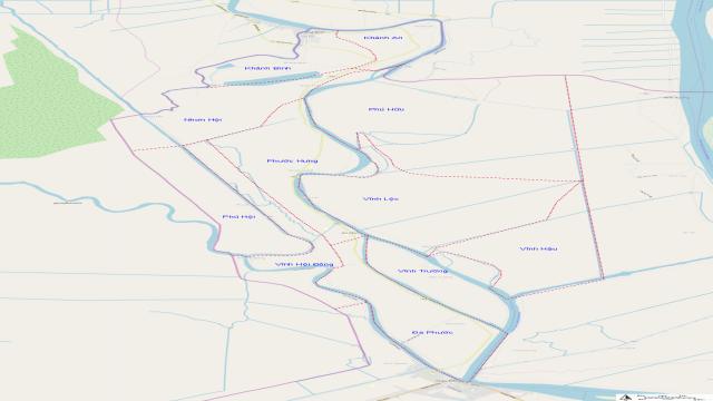 Bản đồ các xã của quận An Phú tỉnh Châu Đốc trước 1975