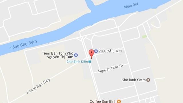 Sơ đồ vị trí chợ Bình Điền