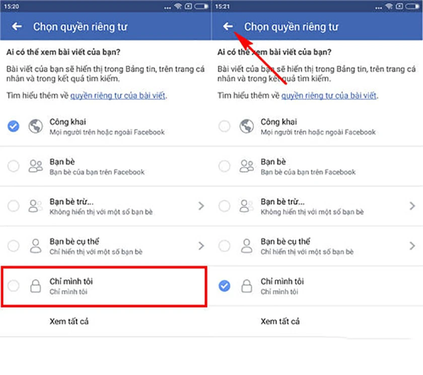 Cách ẩn ảnh bìa trên facebook chế độ riêng tư, chỉ mình tôi