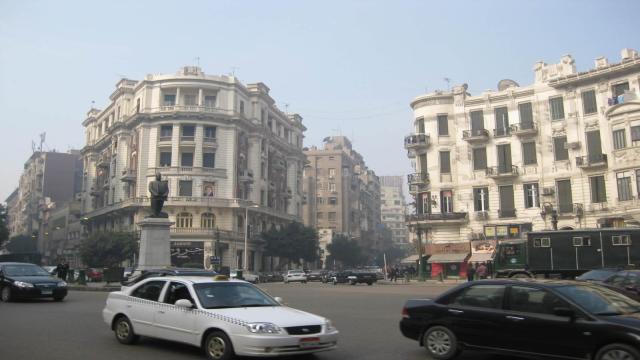 Khu thương mãi của old Cairo - nhà cửa kiến trúc theo kiểu Pháp - thành phố cairo