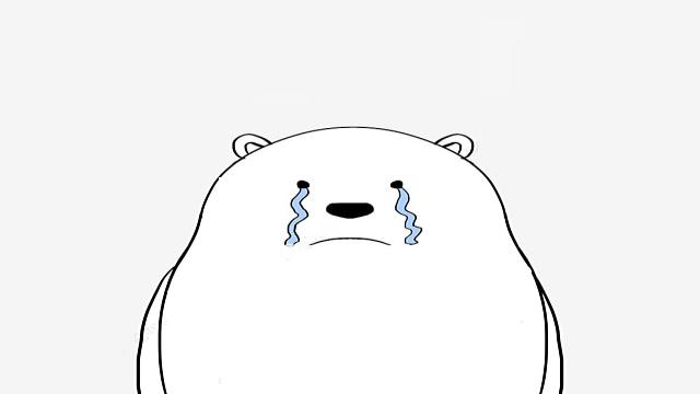 avatar gấu trắng we bare bears buồn khóc