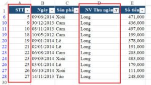 Cách đánh số thứ tự trong Excel khi lọc dữ liệu đơn giản