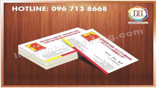 in card visit lấy ngay tại Hà Nội