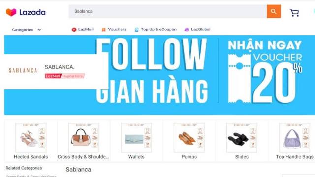 mua giày nữ hàng hiệu cao cấp tại Sablanca trên Lazada