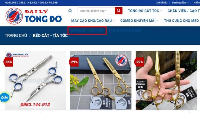 Kéo cắt tóc - kéo tỉa tóc mua ở đâu