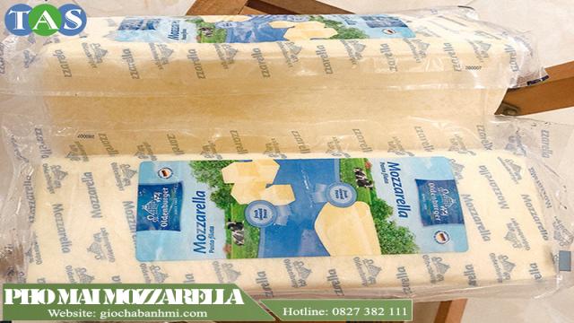 hình ảnh phô mai khối mozzarella