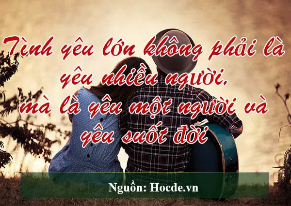 Chỉ mất 3 giây để nói lời yêu, nhưng phải mất cả cuộc đời để chứng minh điều đó.