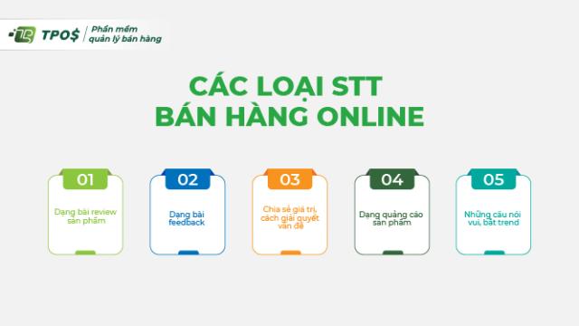 Các loại stt bán hàng online