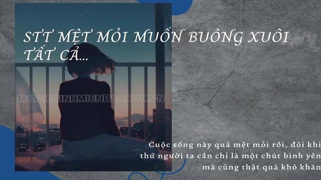 stt mệt mỏi muốn buông xuôi tất cả