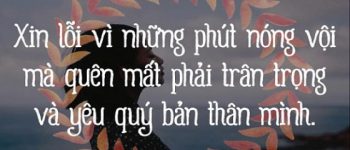 STT xin lỗi bản thân vì ta chưa học cách yêu lấy mình