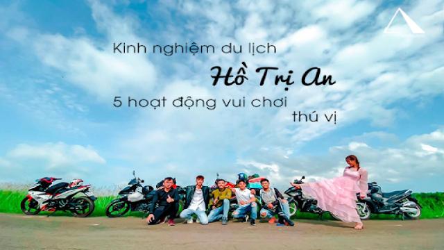 cắm trại hồ trị an