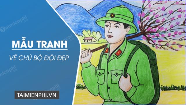 mau ve tranh chu bo doi dep